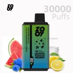 ZOOY Twins 30000 Puffs Vape – watermelon ice & Blue Raspberrylemon Dual Flavours