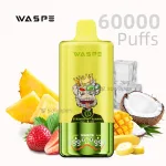 Waspe 3 in 1 60000 puffs disposable vape kit with digital display
