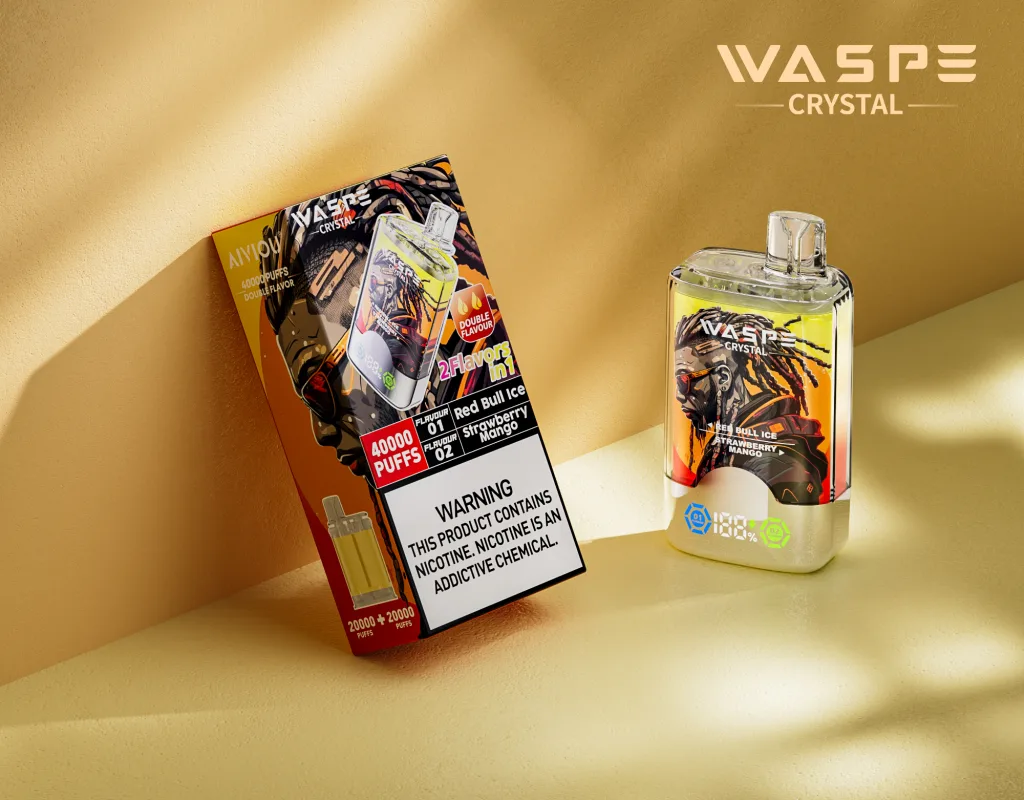 WASPE Crystal 40000 Puffs disposable vape with dual flavors