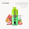 AIVONO AIM AVN 150000 Puffs Disposable Vape with Strawberry Ice,Blueberry Ice,Grape Ice,Green Apple Ice flavors.