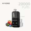 AIVONO 20000 Puffs Disposable Vape featuring Mixed Berries flavor with LED display.