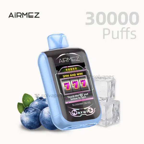 Airmez Matrix 30K Disposable Vape in pink with BLUEBERRY ICE flavor