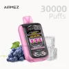 Airmez Matrix 30K Disposable Vape in pink with GRAPE ICE flavor