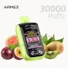 Airmez Matrix 30K Disposable Vape in pink with KIWI PASSION FRUIT GUAVA flavor