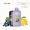 ELFWORLD PLUS 20000 puffs vape in Grape Lemon flavor