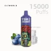 ELFWORLD TDR15000 Blueberry Ice disposable vape with digital display