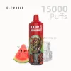 ELFWORLD TDR15000 Watermelon Ice disposable vape with digital display
