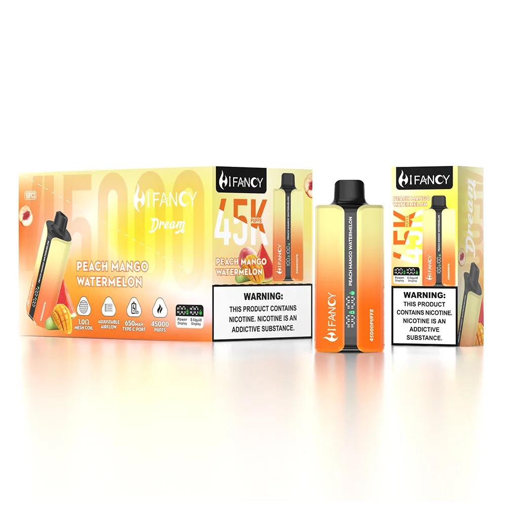 The HIFANCY DREAM 45000 Puffs Disposable Vape offers up to 45,000 puffs of smooth, flavorful vapor.