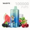 WASPE 100000 puffs 4-in-1 vape in Blueberry Ice flavor